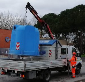 rimozione cassonetti e campane